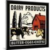 Dairy Products-Butter, Eggs, Cheese-null-Mounted Giclee Print