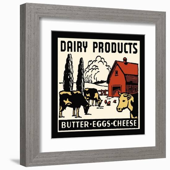 Dairy Products-Butter, Eggs, Cheese-null-Framed Giclee Print