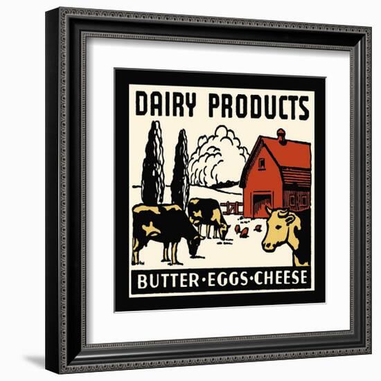 Dairy Products-Butter, Eggs, Cheese-null-Framed Giclee Print