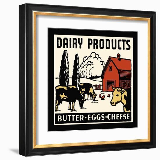 Dairy Products-Butter, Eggs, Cheese-null-Framed Giclee Print