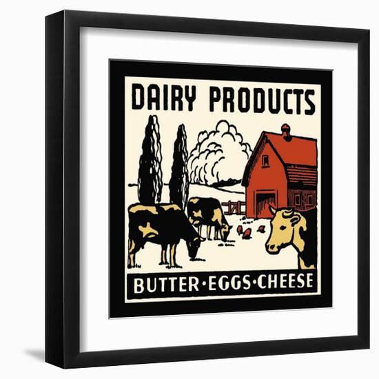 Dairy Products-Butter, Eggs, Cheese-null-Framed Giclee Print