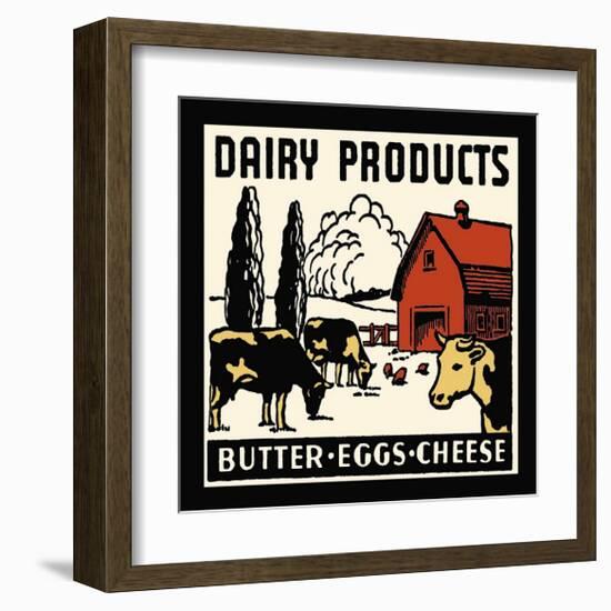 Dairy Products-Butter, Eggs, Cheese-null-Framed Giclee Print