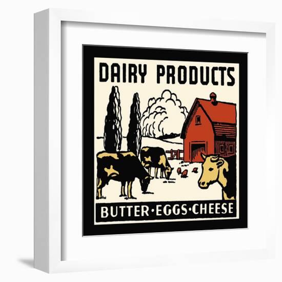 Dairy Products-Butter, Eggs, Cheese-null-Framed Giclee Print