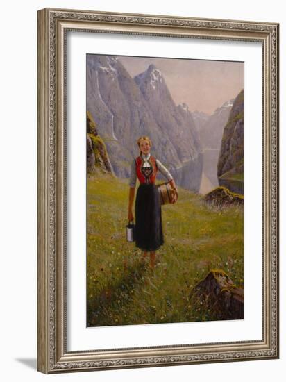Dairymaid by Hans Andreas Dahl-Hans Andreas Dahl-Framed Giclee Print