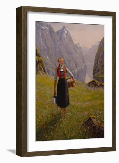 Dairymaid by Hans Andreas Dahl-Hans Andreas Dahl-Framed Giclee Print