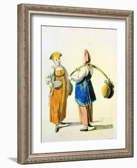 Dairywomen, 1799-Christian Gottfried Heinrich Geissler-Framed Giclee Print