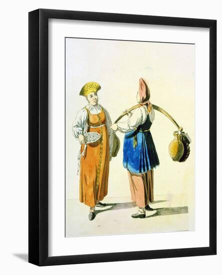 Dairywomen, 1799-Christian Gottfried Heinrich Geissler-Framed Giclee Print