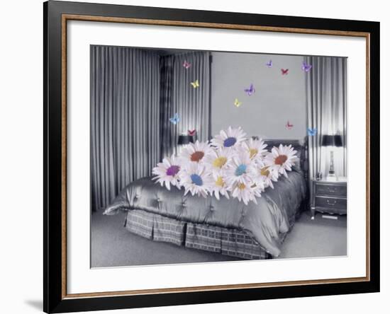 Daisies and Butterflies in the Bedroom-null-Framed Photographic Print