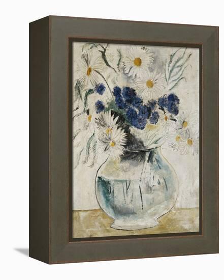 Daisies and Cornflowers in a Glass Bowl, 1927-Christopher Wood-Framed Premier Image Canvas