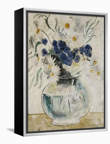 Daisies and Cornflowers in a Glass Bowl-Christopher Wood-Framed Premier Image Canvas