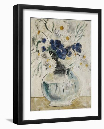 Daisies and Cornflowers in a Glass Bowl-Christopher Wood-Framed Giclee Print