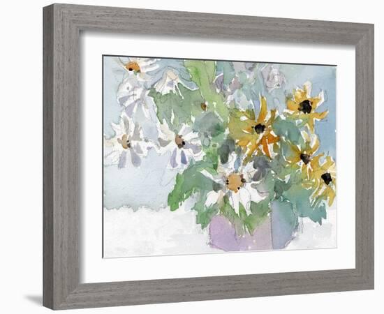 Daisies & Black Eyed Susans I-Samuel Dixon-Framed Art Print