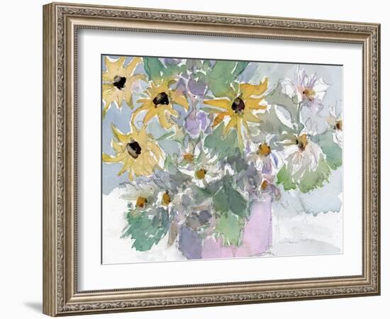 Daisies & Black Eyed Susans II-Samuel Dixon-Framed Art Print