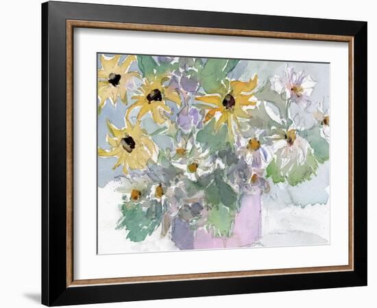 Daisies & Black Eyed Susans II-Samuel Dixon-Framed Art Print