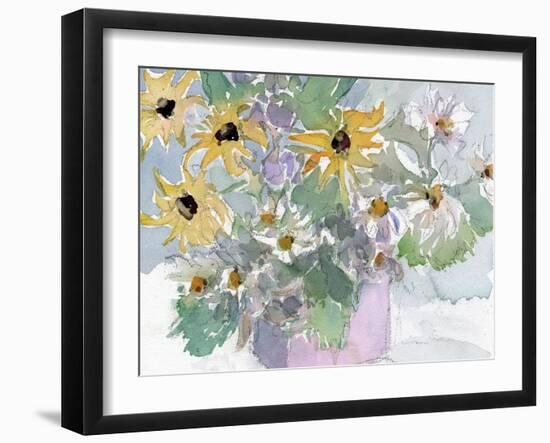 Daisies & Black Eyed Susans II-Samuel Dixon-Framed Art Print