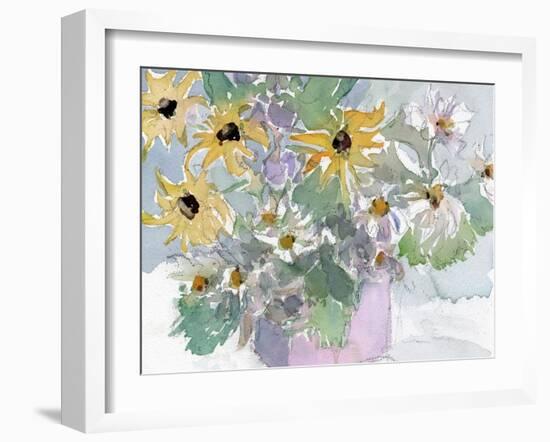 Daisies & Black Eyed Susans II-Samuel Dixon-Framed Art Print