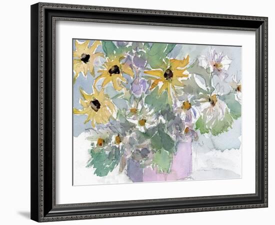 Daisies & Black Eyed Susans II-Samuel Dixon-Framed Art Print