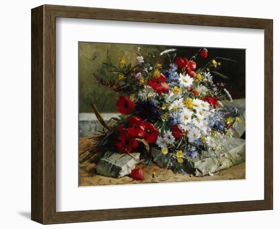 Daisies, Cornflowers and Poppies-Eugene Henri Cauchois-Framed Photographic Print