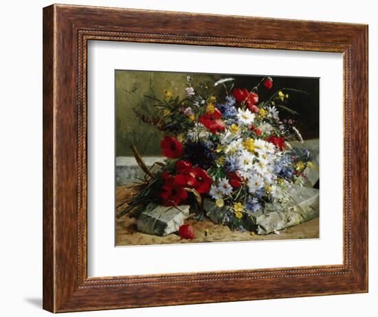 Daisies, Cornflowers and Poppies-Eugene Henri Cauchois-Framed Photographic Print