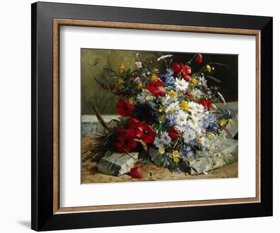 Daisies, Cornflowers and Poppies-Eugene Henri Cauchois-Framed Photographic Print