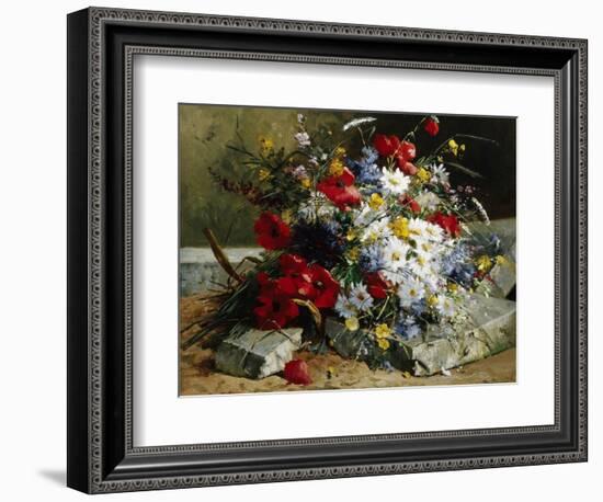 Daisies, Cornflowers and Poppies-Eugene Henri Cauchois-Framed Photographic Print