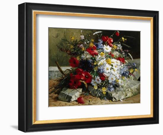 Daisies, Cornflowers and Poppies-Eugene Henri Cauchois-Framed Photographic Print