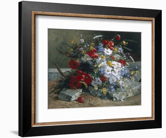 Daisies, Cornflowers Anf Poppies-Eugene Henri Cauchois-Framed Giclee Print