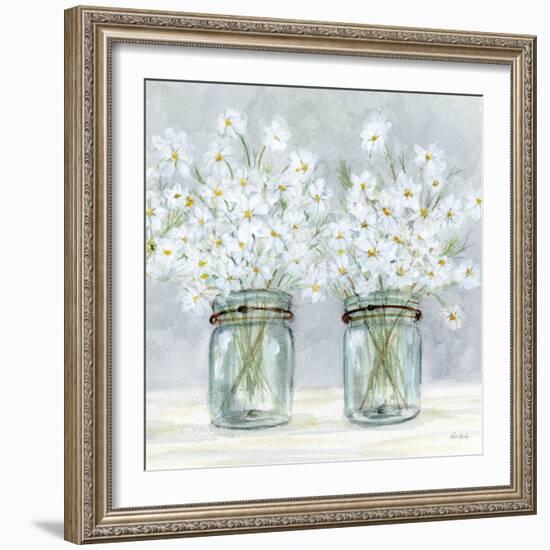 Daisies In Jars 3-Patti Bishop-Framed Art Print
