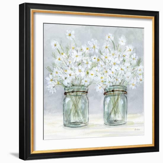 Daisies In Jars 4-Patti Bishop-Framed Art Print