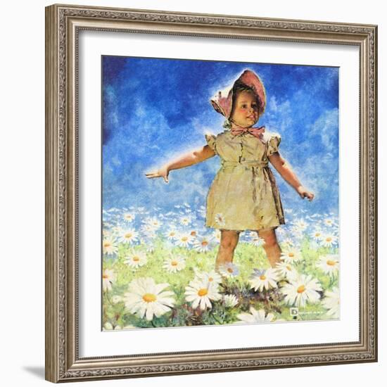 "Daisy Among Daisies," August 21, 1943-Douglas Crockwell-Framed Giclee Print