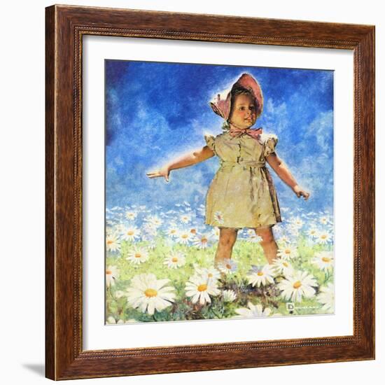 "Daisy Among Daisies," August 21, 1943-Douglas Crockwell-Framed Giclee Print