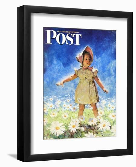 "Daisy Among Daisies," Saturday Evening Post Cover, August 21, 1943-Douglas Crockwell-Framed Giclee Print