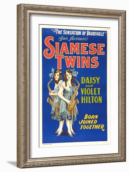 Daisy and Violet Hilton, 1920--Framed Art Print