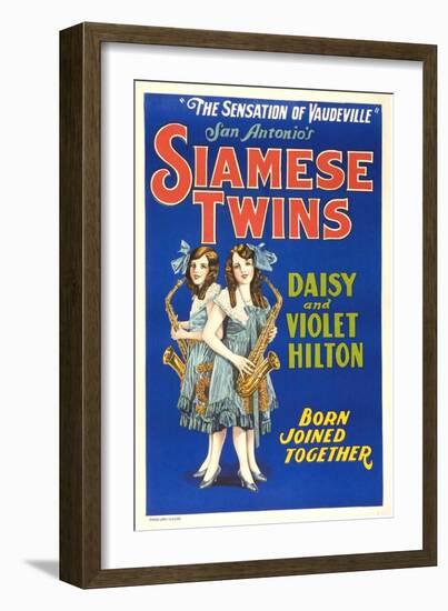 Daisy and Violet Hilton, 1920--Framed Art Print