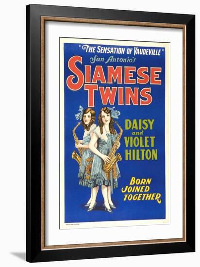 Daisy and Violet Hilton, 1920--Framed Art Print