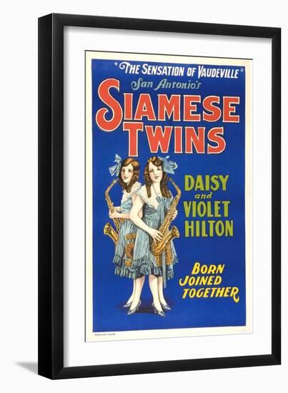 Daisy and Violet Hilton, 1920--Framed Art Print