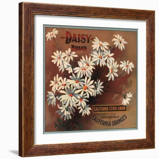 Daisy Brand - California - Citrus Crate Label-Lantern Press-Framed Art Print