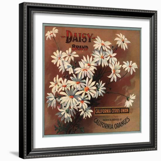 Daisy Brand - California - Citrus Crate Label-Lantern Press-Framed Art Print