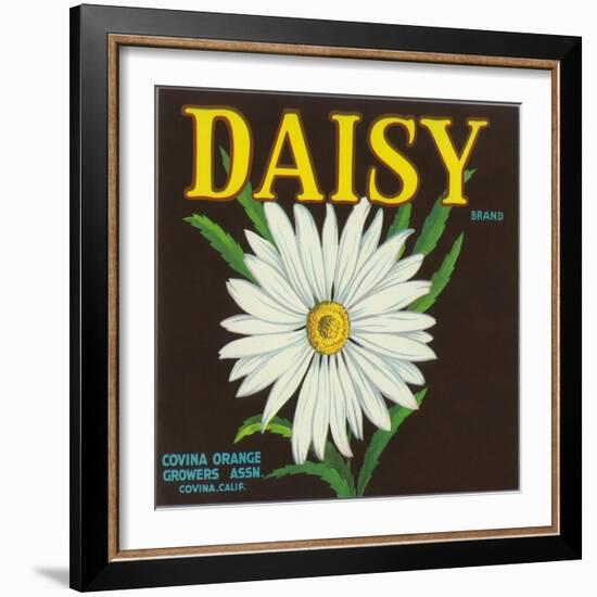 Daisy Brand Citrus Crate Label - Covina, CA-Lantern Press-Framed Art Print