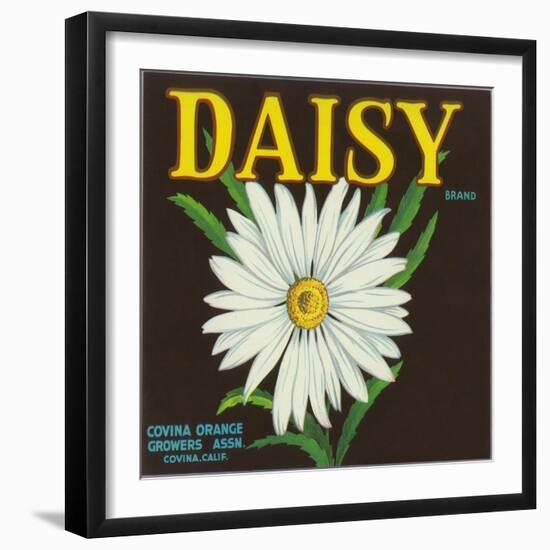 Daisy Brand Citrus Crate Label - Covina, CA-Lantern Press-Framed Art Print