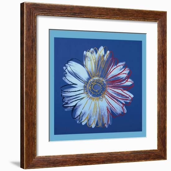 Daisy, c.1982 (Blue on Blue)-Andy Warhol-Framed Giclee Print