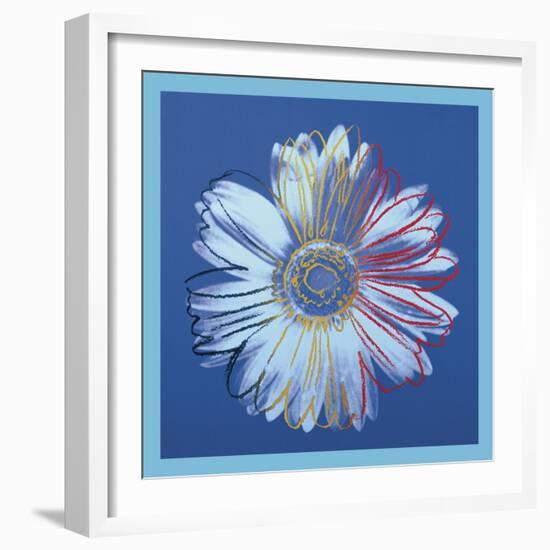 Daisy, c.1982 (blue on blue)-Andy Warhol-Framed Art Print