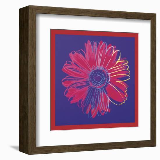 Daisy, c.1982 (blue & red)-Andy Warhol-Framed Art Print