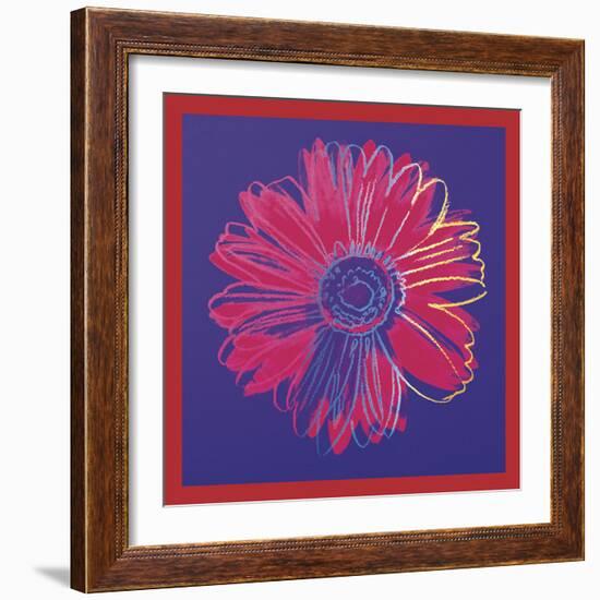 Daisy, c.1982 (blue & red)-Andy Warhol-Framed Art Print