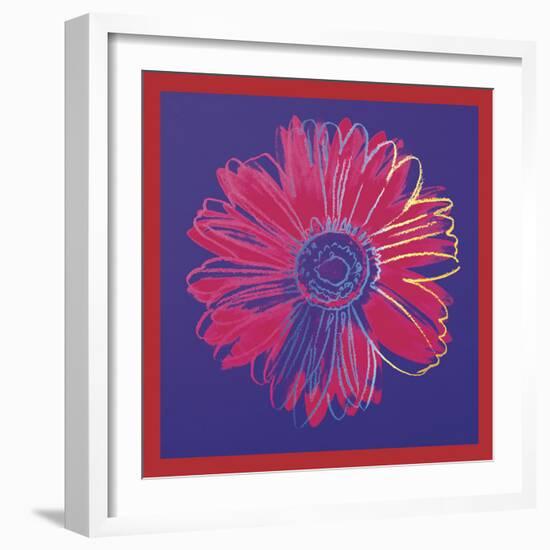 Daisy, c.1982 (blue & red)-Andy Warhol-Framed Art Print