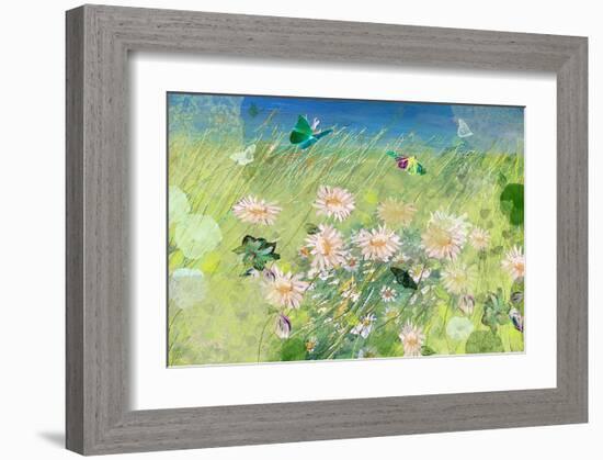 Daisy green-Claire Westwood-Framed Art Print