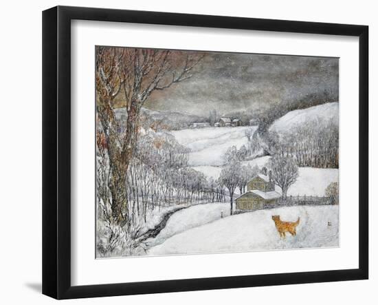 Daisy’s First Snow-Bill Bell-Framed Giclee Print