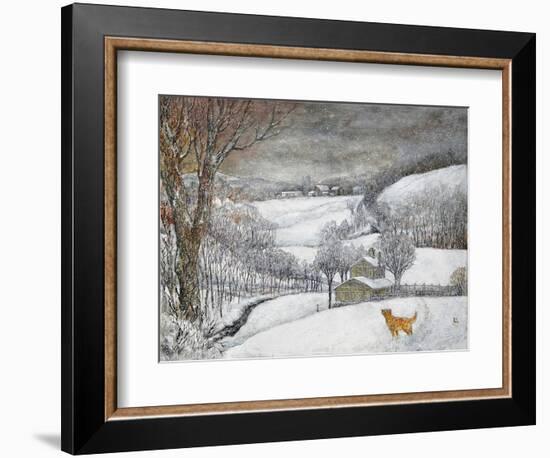 Daisy’s First Snow-Bill Bell-Framed Giclee Print