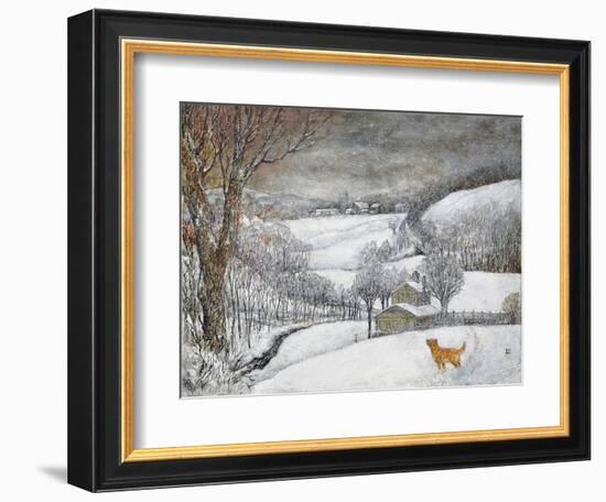 Daisy’s First Snow-Bill Bell-Framed Giclee Print