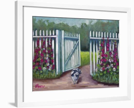 Daisy Smelling Flowers-Marnie Bourque-Framed Giclee Print